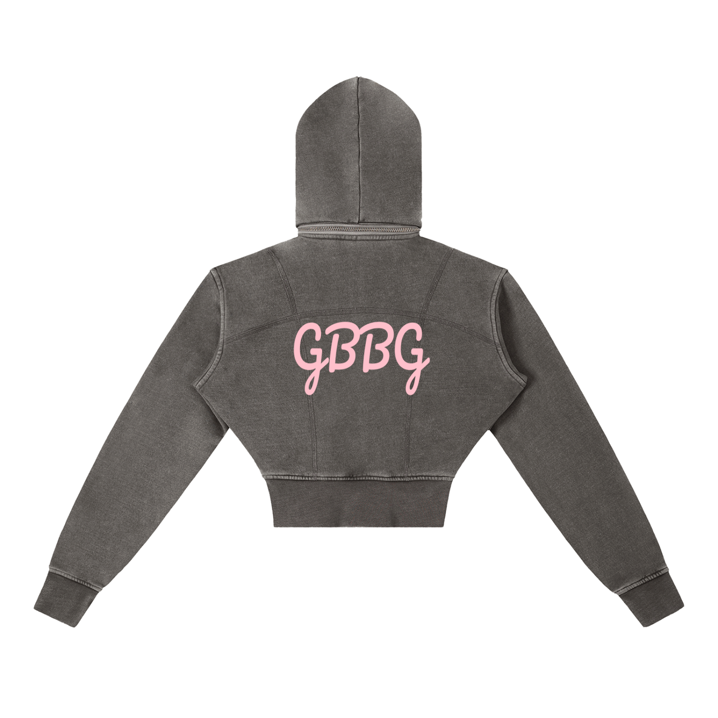 Vintage Washed Cropped Fleece Hoodie