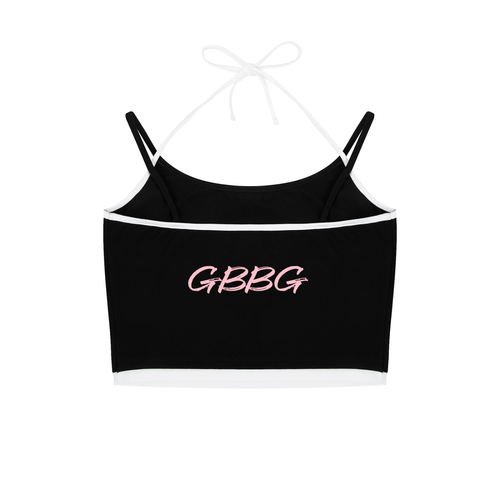 Contrast Binding Halter Tank Top